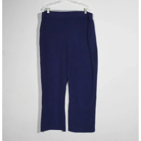 Cuddl Duds Climate Light Navy Velour Fleece 2 Piece Cardigan Lounge Set Sz 2X - Picture 2 of 6